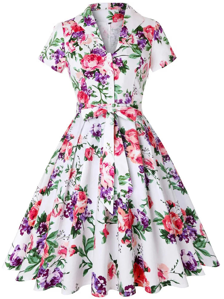 Robe année 60 blanc