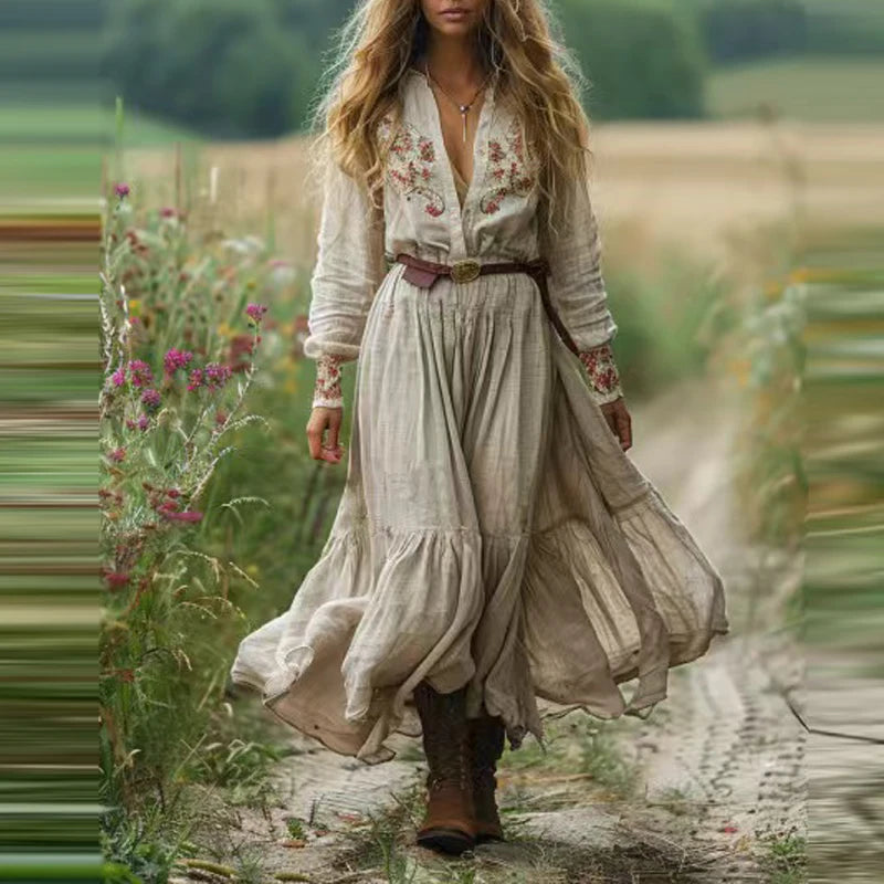 Robe bohème blanche