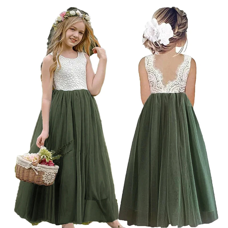 Robe d'été fille fond blanc