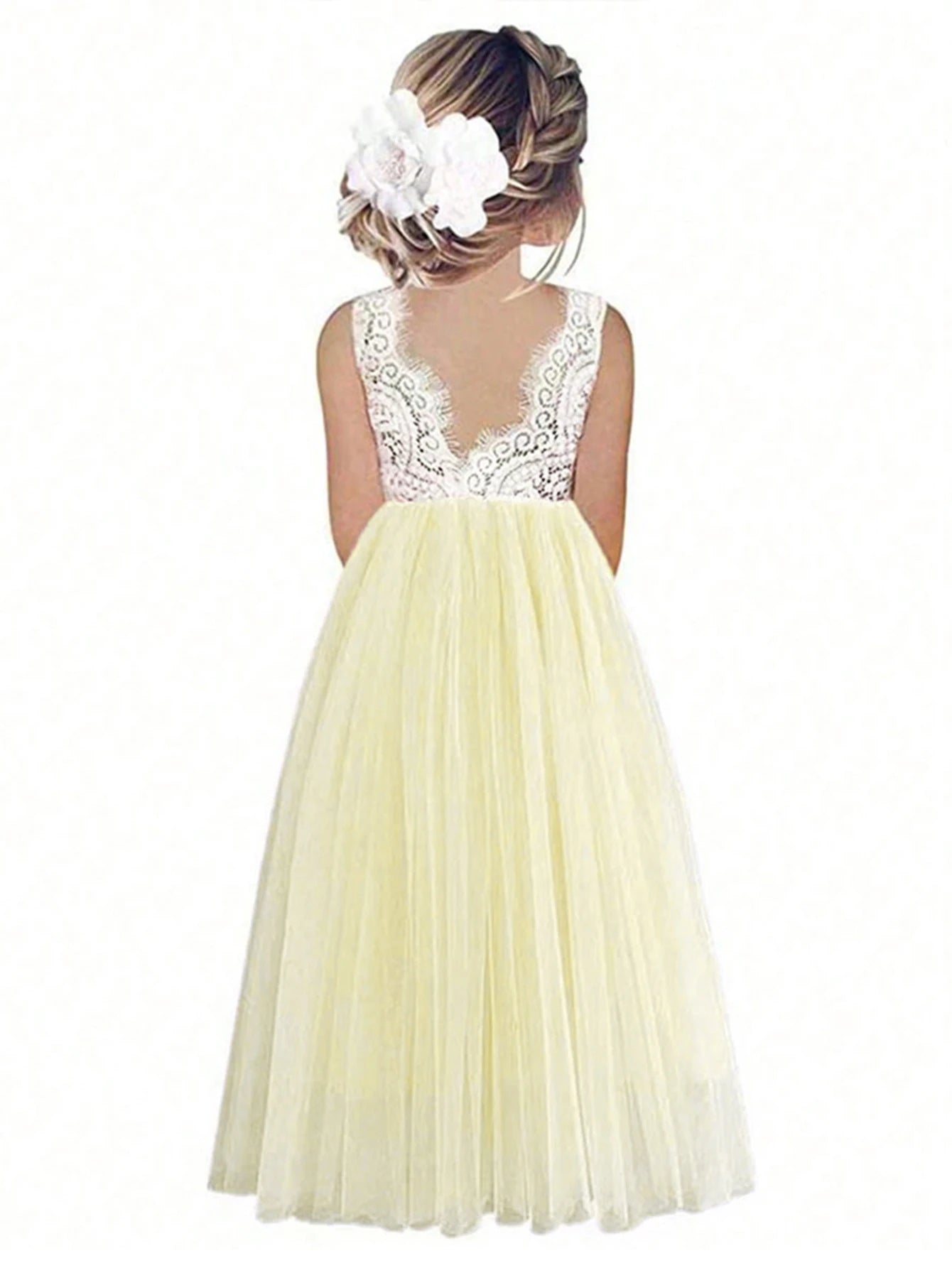 Robe d'été fille jaune