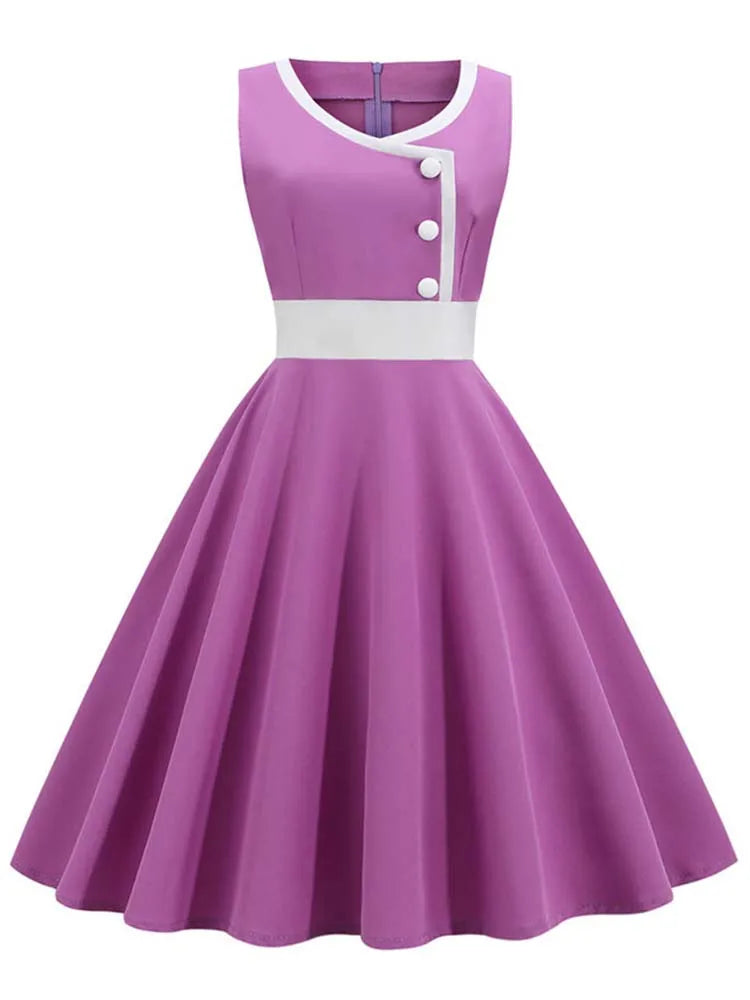 Robe de cérémonie vintage violet