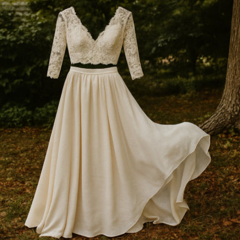 Robe de mariée bohème vintage foret