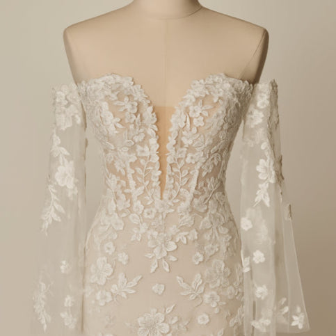 Robe de mariée courte vintage dentelle