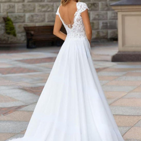 Robe de mariée vintage blanc le dos