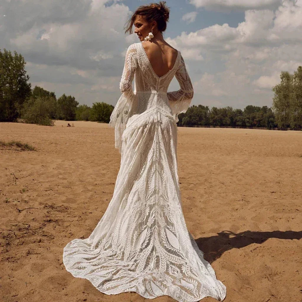 Robe de mariée vintage dos