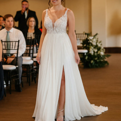Robe de mariée vintage ivoire salle