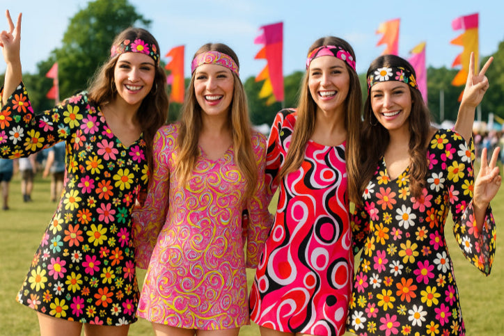 Robe hippie courte vintage filles