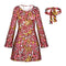Robe hippie courte vintage rouge