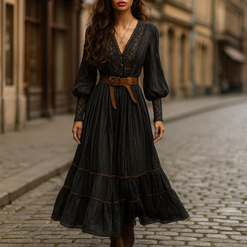Robe longue vintage rue