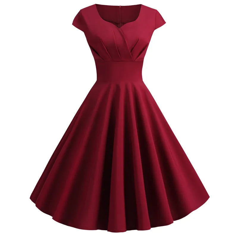 Robe vintage femme rouge
