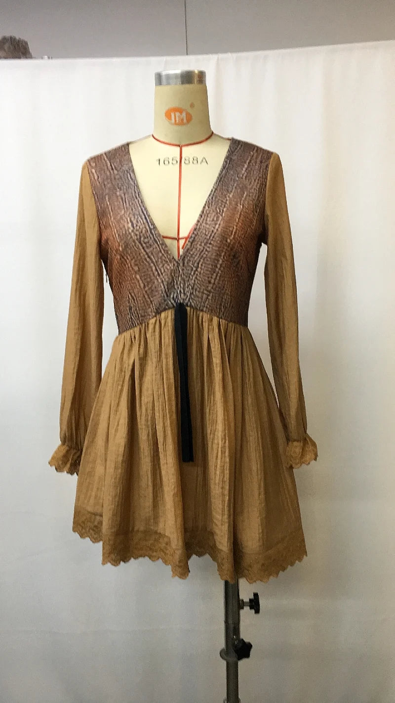 Robe vintage à lacet face