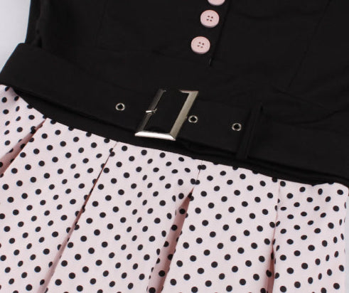 Robe vintage petit pois bas