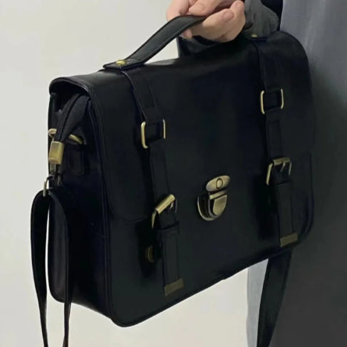 Sac de cours vintage main