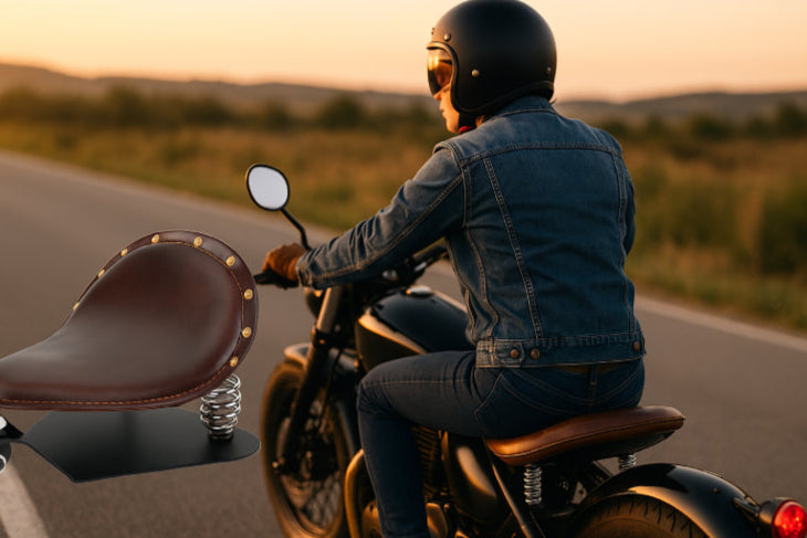 Selle moto vintage cuir