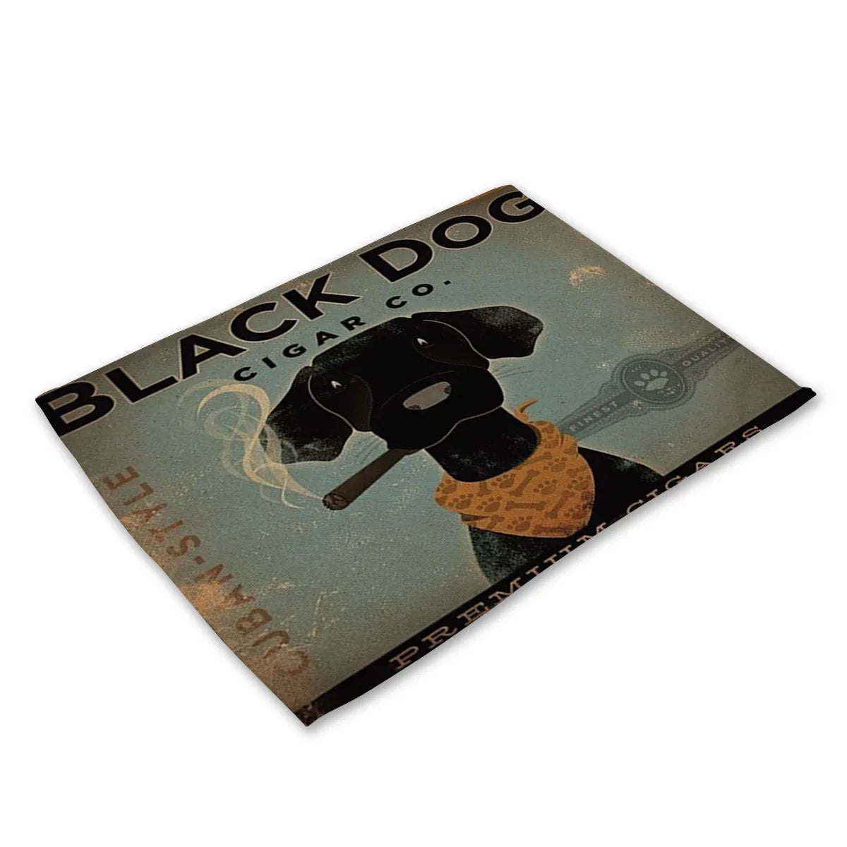 Set de table vintage black dog