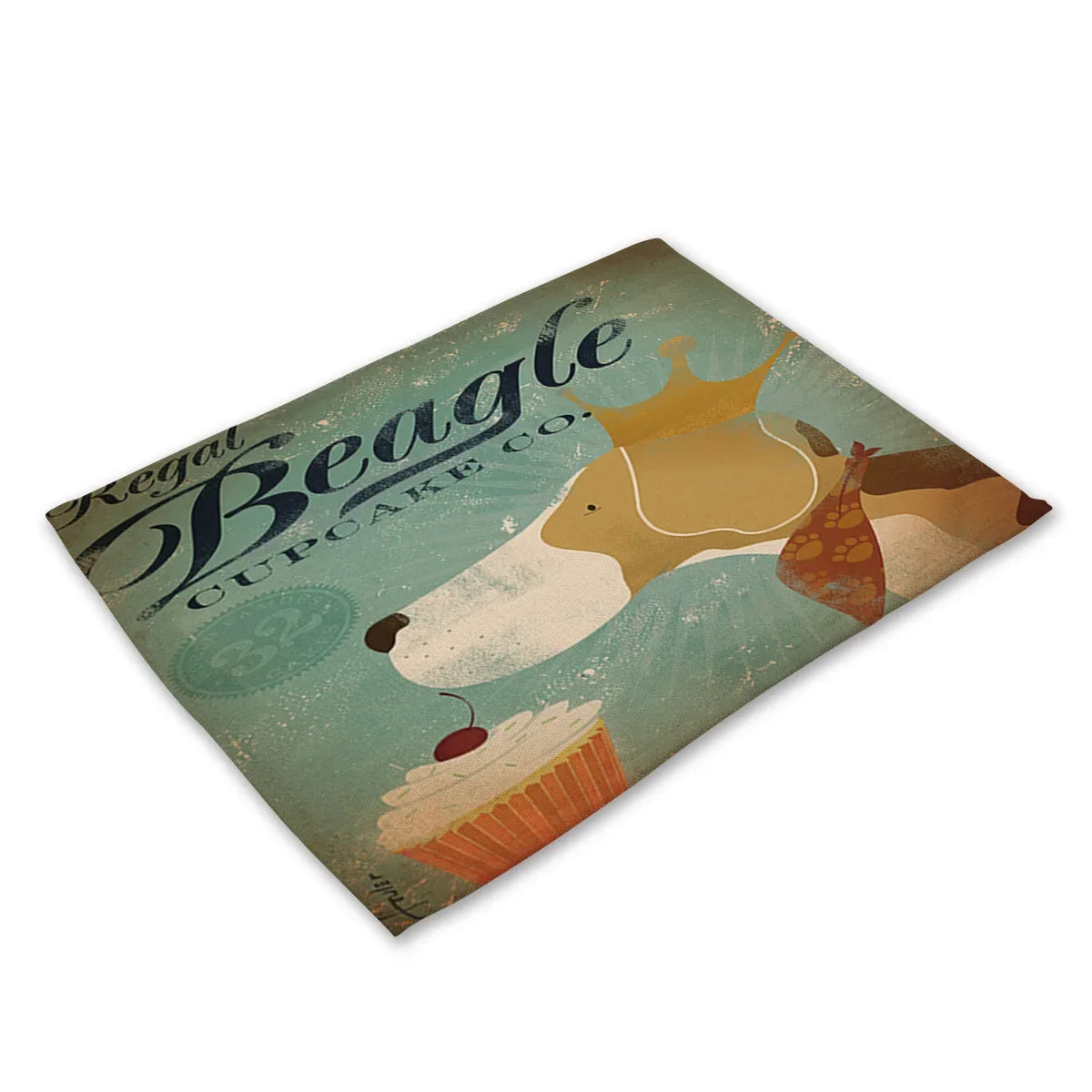 Set de table vintage cupcake chien