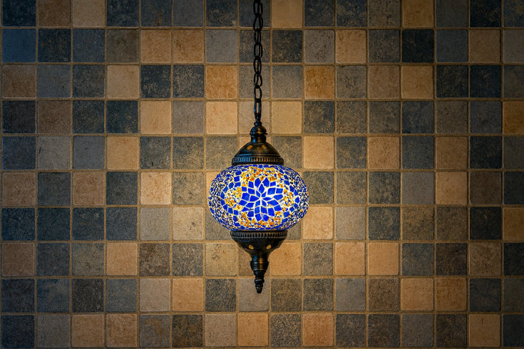 Suspendu lampe mosaïque style orientale vintage lumière