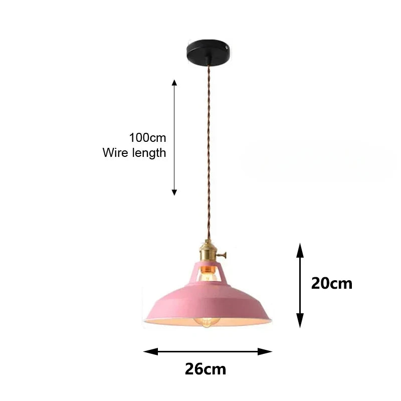 Suspension cuisine vintage rose long
