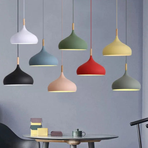 Suspension cuisine vintage rose noir