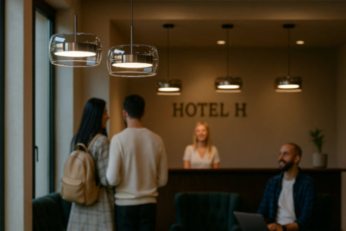 Suspension vintage hotel réception