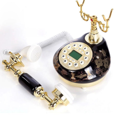 Téléphone luxe vintage  noir blanc