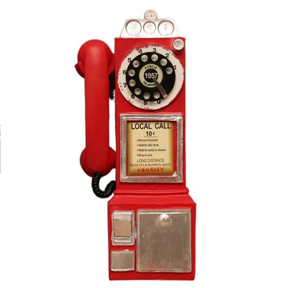 Téléphone mural vintage rouge