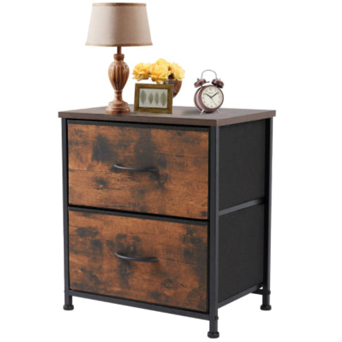 Table chevet vintage fond blanc