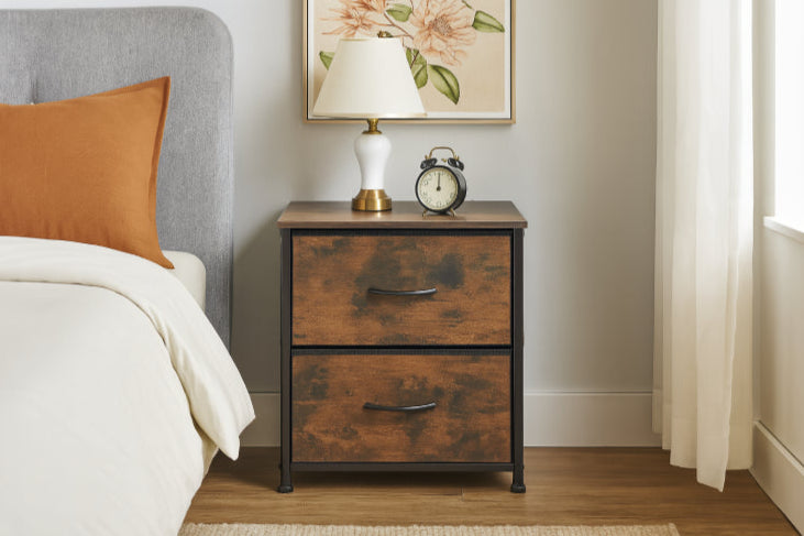 Table chevet vintage réveil