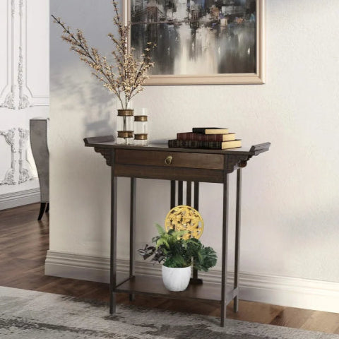 Table console vintage couloir