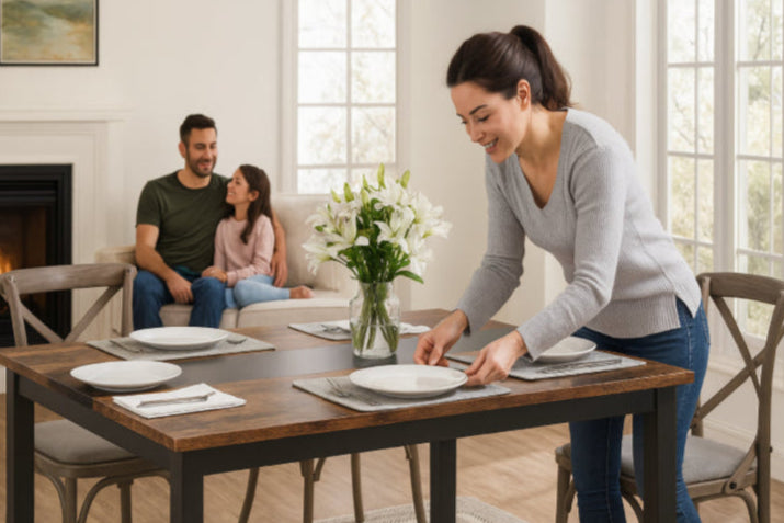 Table à manger vintage famille
