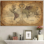 Tableau carte du monde vintage - Vignette | StyleVintage™