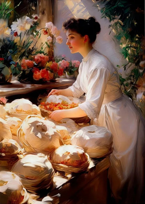 Tableau cuisine vintage femme