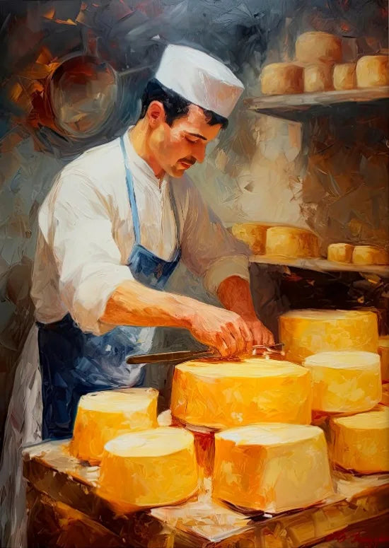 Tableau cuisine vintage fromage