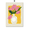 Tableau fleurs vintage fleur rose
