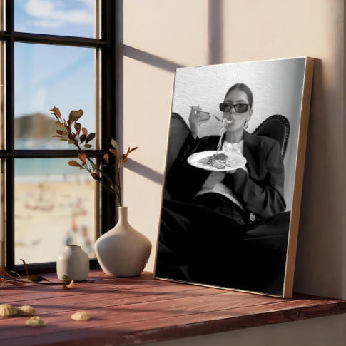 Tableau noir et blanc vintage fenêtre