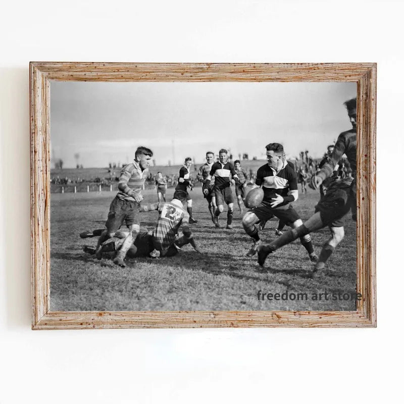 Tableau sport vintage rugby