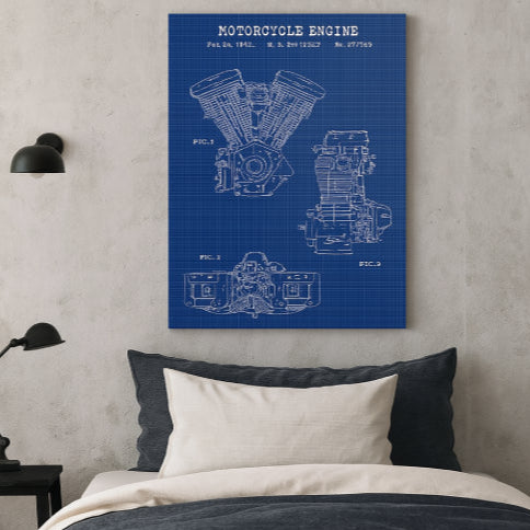 Tableau vintage industriel chambre