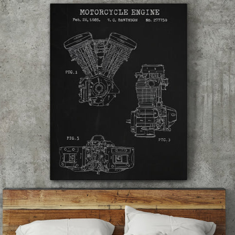 Tableau vintage industriel lit