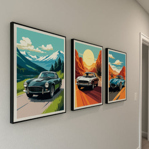 Tableau voiture vintage couloir