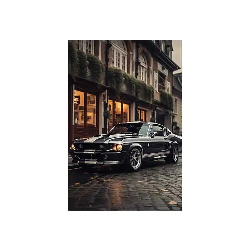 Tableau voiture vintage rue