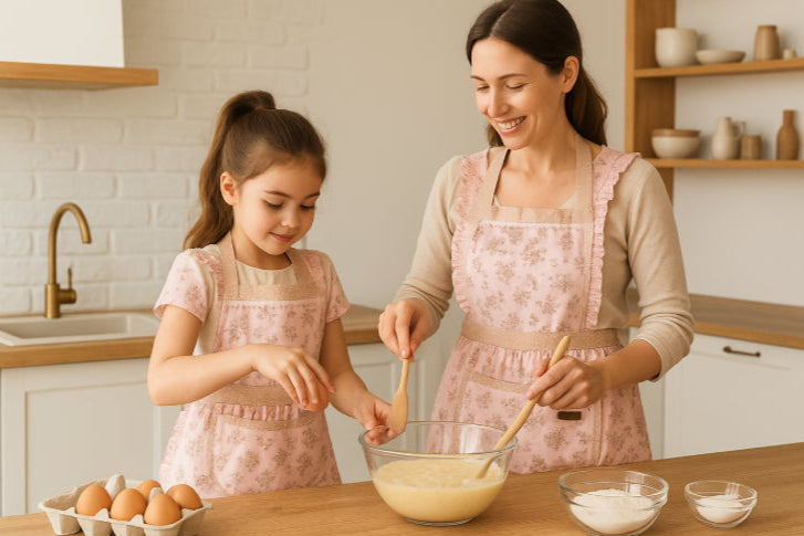 Tablier de cuisine femme vintage farine