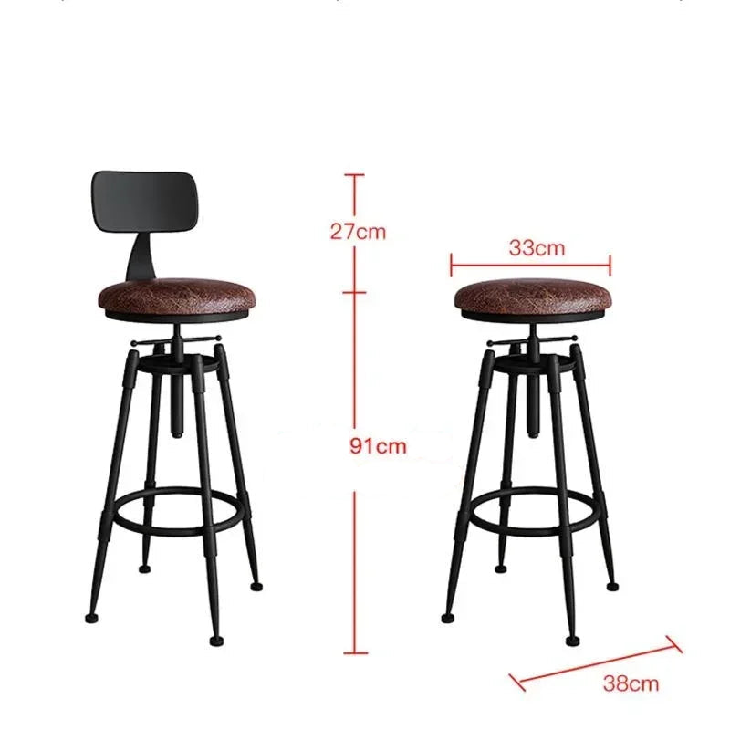 Tabouret comptoir industriel vintage taille
