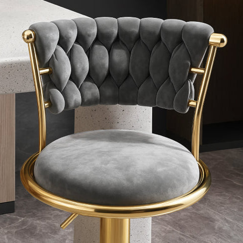 Tabouret de bar vintage gris clair