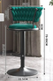 Tabouret de bar vintage vert noir