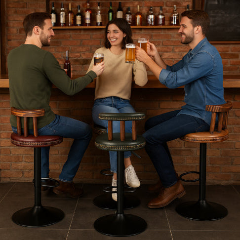 Tabouret industriel vintage amis