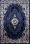 Tapis bleu vintage face