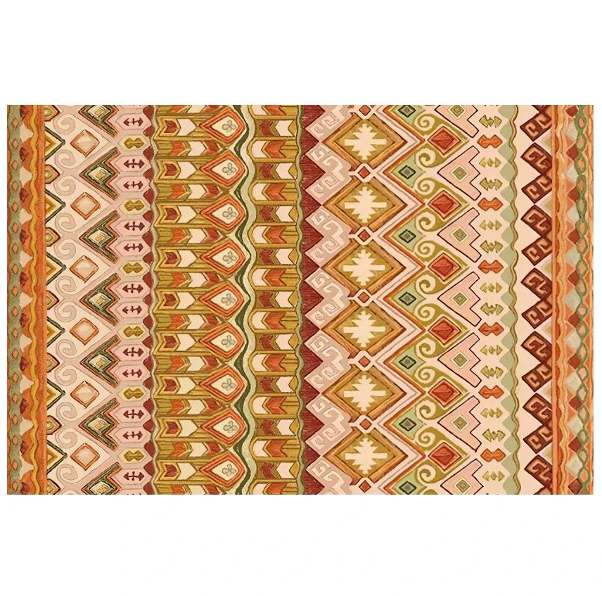 Tapis salon vintage orange
