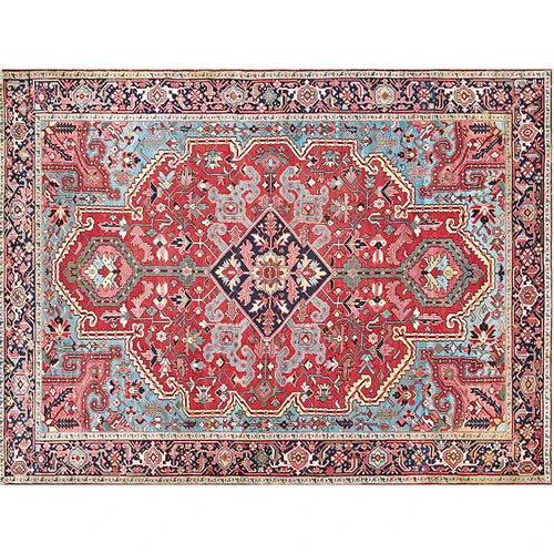 Tapis salon vintage rouge rosé