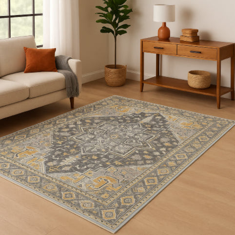 Tapis vintage 200x300 salon gris