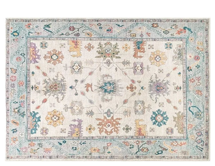 Tapis vintage année 70 bleu